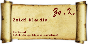Zsidó Klaudia névjegykártya