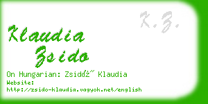 klaudia zsido business card